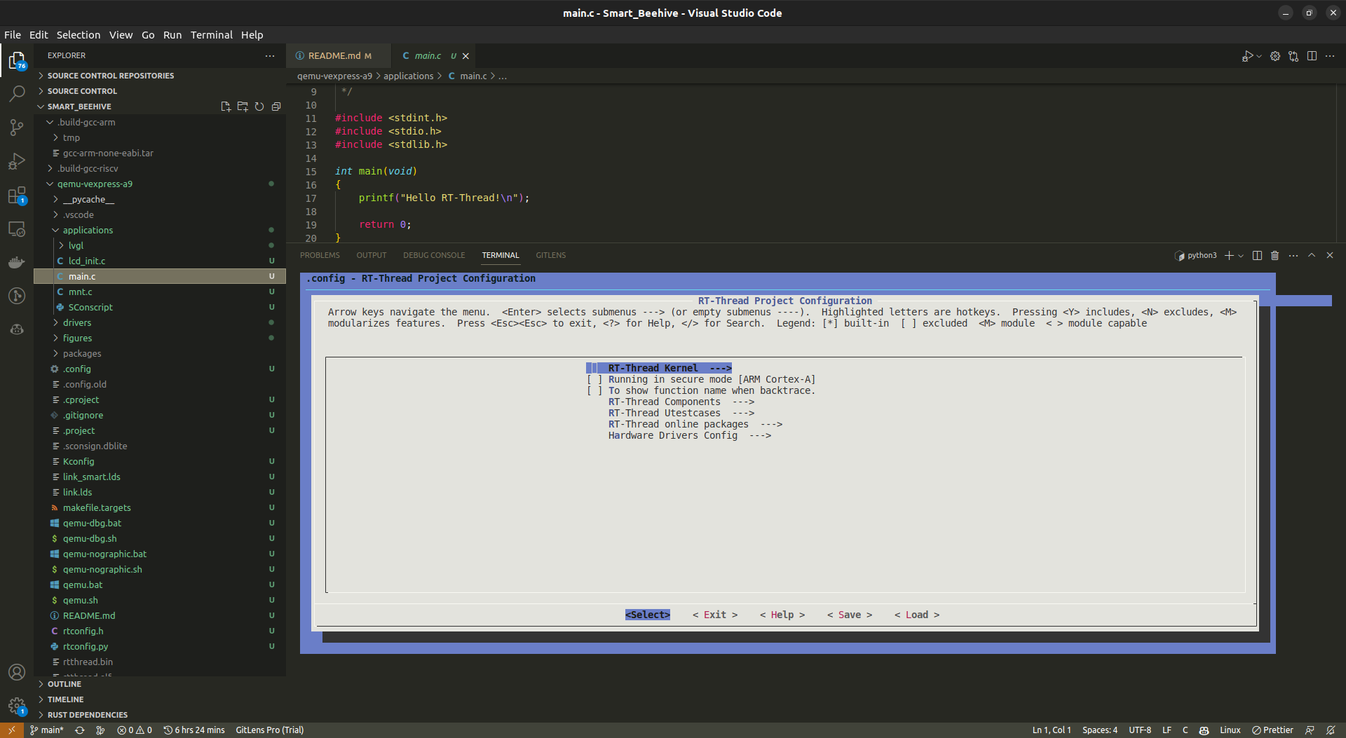 RT-Thread Menuconfig